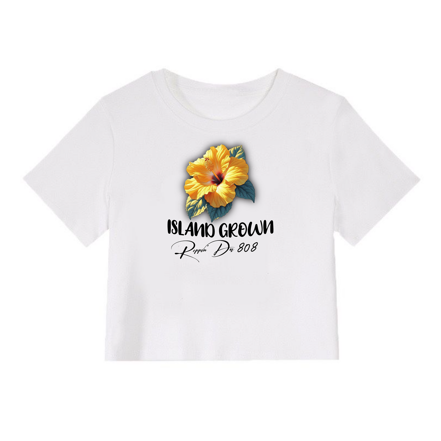 Island Grown Women's Baby Tee (White)