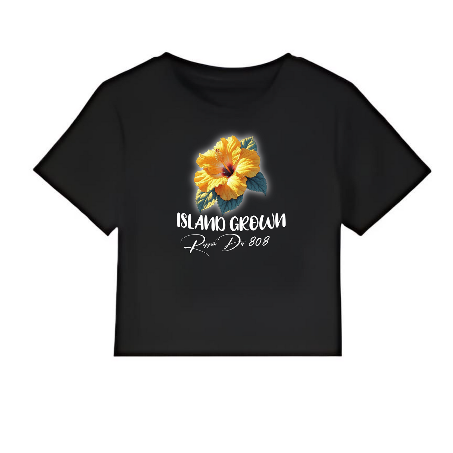 Island Grown Women's Baby Tee (Black)