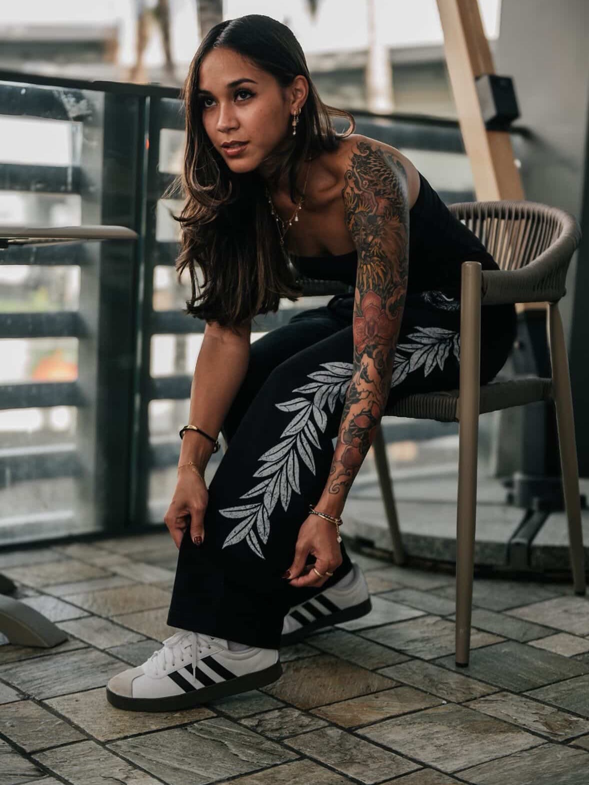 Maile Lei Acid Wash Sweat Pants